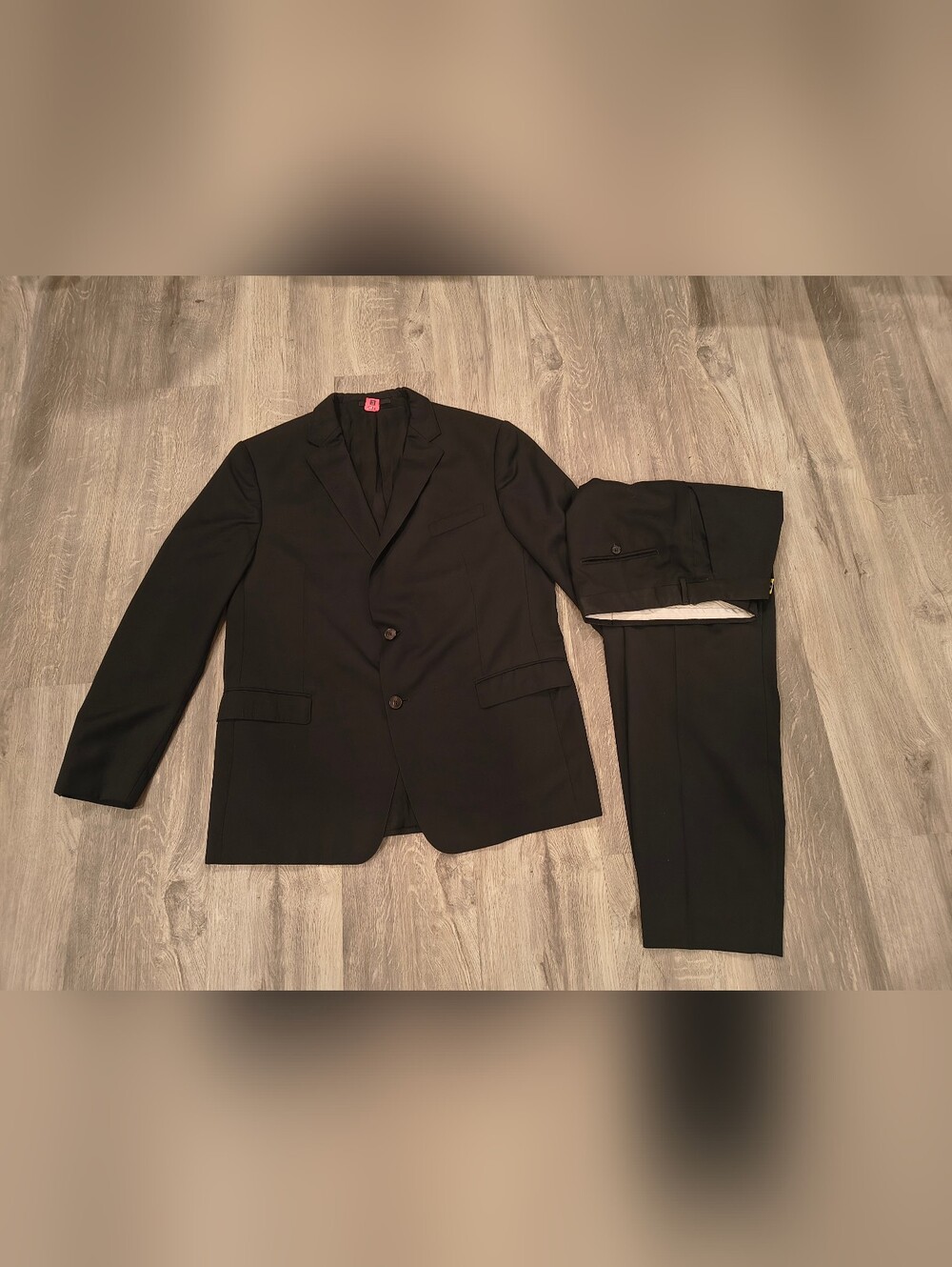 Zegna Men’s Black Wool Suit 56R Two-Piece Suit 100% Wool
